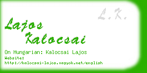 lajos kalocsai business card